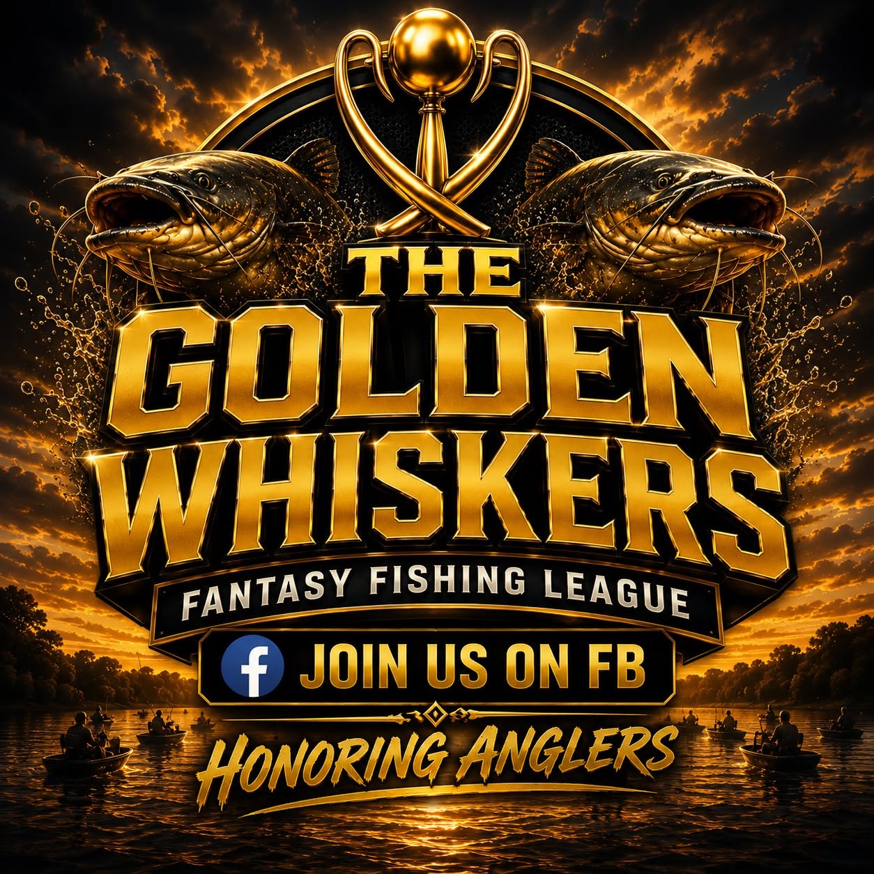 Golden Whiskers Fantasy Fishing League logo
